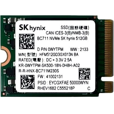 Hynix 512GB SSD M.2 2230 PCIe NVMe 