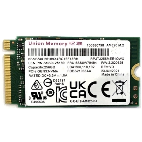 Union Memory 256GB SSD M.2 2242 