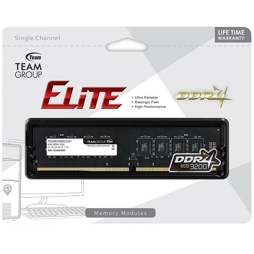 TeamGroup RAM 8GB DDR4 3200MHz Elite 