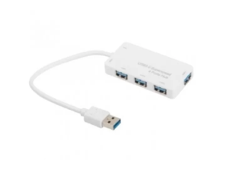 E-GREEN Hub USB 3.0 4 port bijeli 