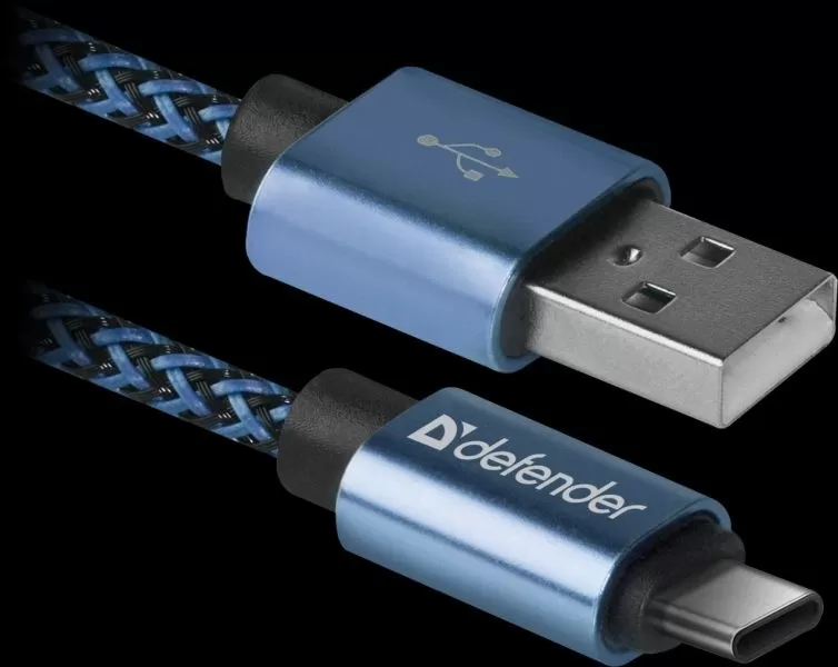 Defender Technology KABL USB cable, Blue, AM-Type-C, 1m, 2.1A 