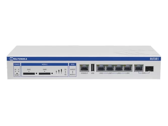 Enterprise RACK-MOUNTABLE 4G LTE/SFP dual SIM router RUTXR1 