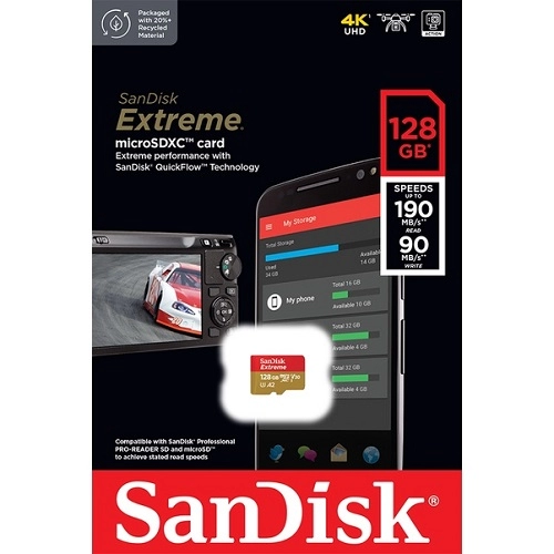 SanDisk 128GB Extreme SDSQXAA-128G-GN6MA 